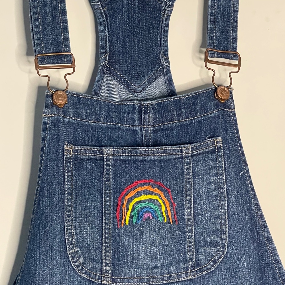 Junior size xl overalls with embroidery 🌈